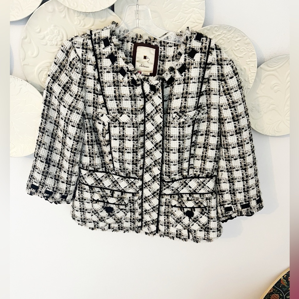 Sz 10 Anthro Tweed Blazer